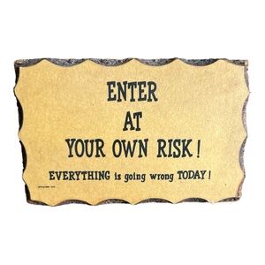 Funny wooden sign decor